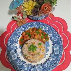 A picture of Corn fried rice.