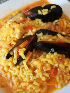 Una foto de Arroz meloso con pescado