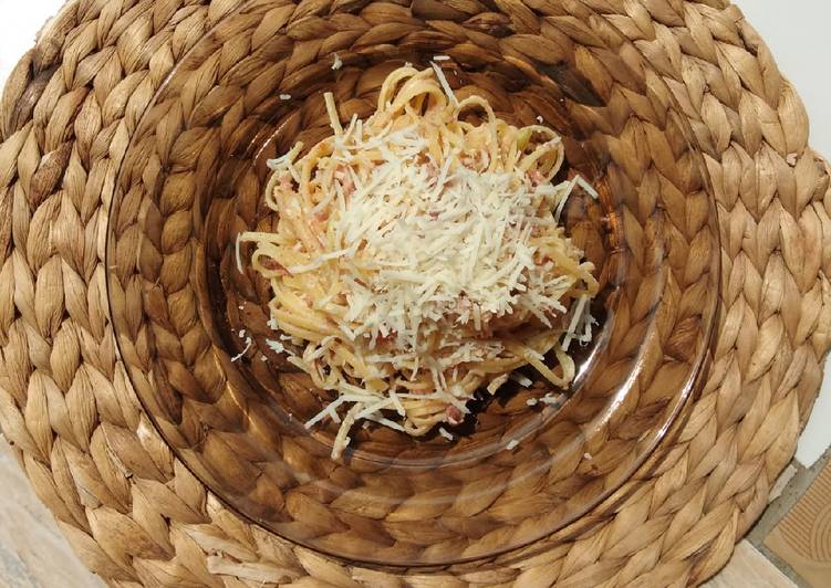 Resep Spaghetti Fettuccine Carbonara Jadi, tidak cukup satu