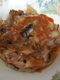 Sardinas (parrochas) asadas en airfryer con escalivada