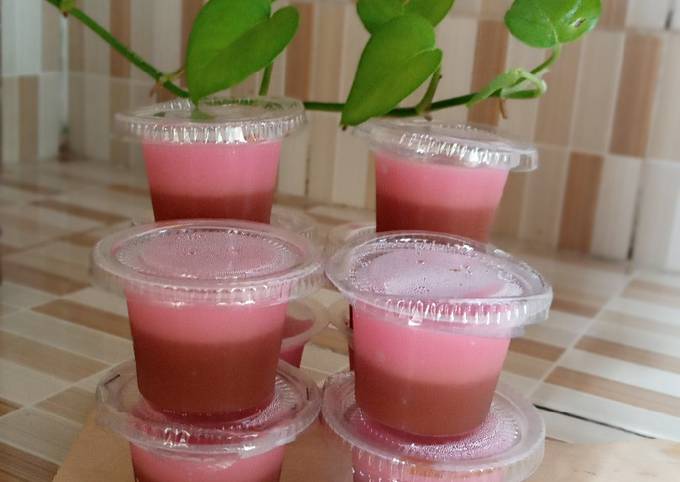 Puding cup 2 lapis