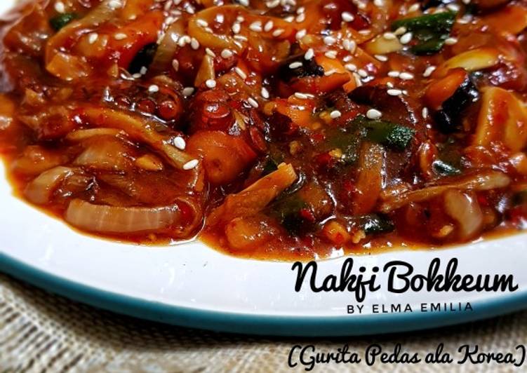 Bumbu memasak Nakji Bokkeum (Gurita Pedas ala Korea), Enak Banget