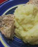 Pollo relleno al horno de queso jamón y puré