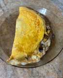 Omelette de manzana caramelizada y queso