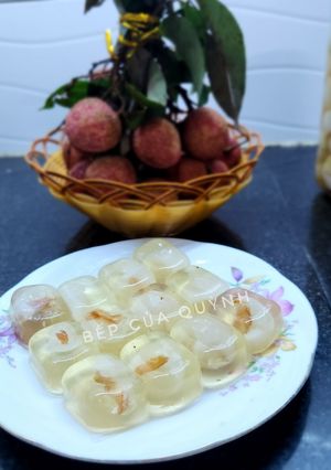 Hình của món Thạch quả vải.