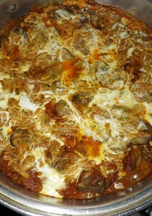 عکسی از دستور خوراک بادمجان و گوجه