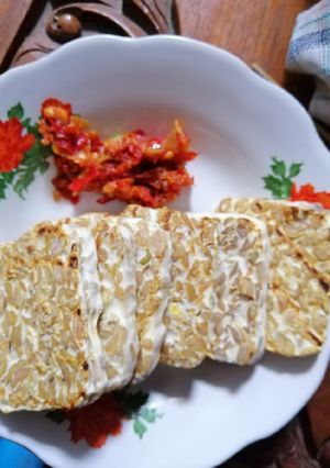 Foto resep Tempe bakar sambal mentah