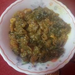 A picture of Bitter gourd ki sabji.