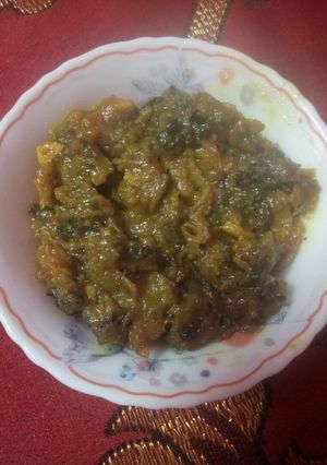 A picture of Bitter gourd ki sabji.