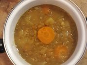 Uma foto de lentilha curry