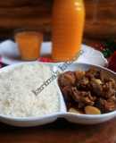 White rice and lamb peppersoup