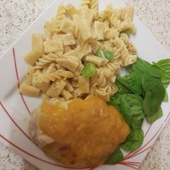 A picture of My Chicken, Caramelised onion & Mango sauce.