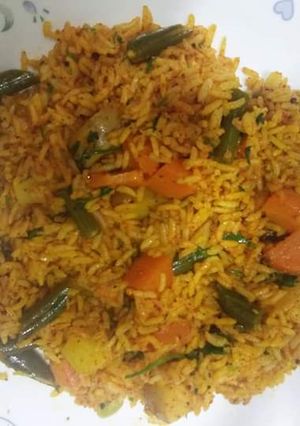 A picture of Vegetable rice.