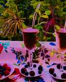 Viola’s smoothie con banane, mirtilli e lamponi