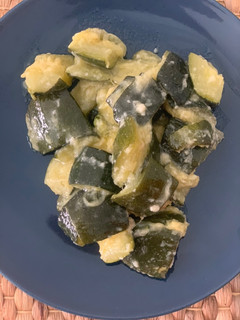 Una foto de Guarnición de calabacín con Thermomix