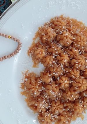 عکسی از دستور حلوای شیر و شیره انگور