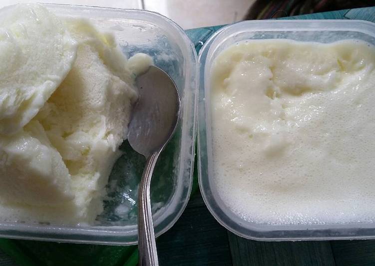 Bahan-bahan Es cream No mixer yang enak Untuk Jualan