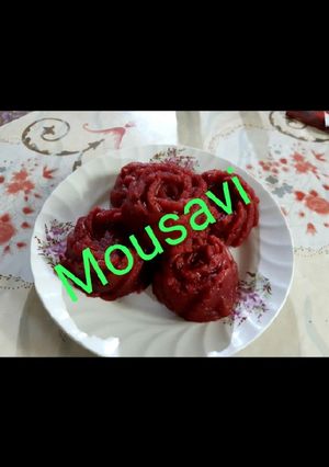 عکسی از دستور حلوای لبو خوشرنگ و خوشبو