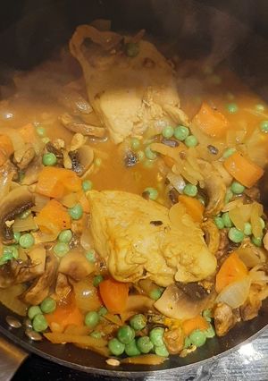Una foto de Pollo al curry easy