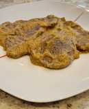 Filetes de ternera en salsa de hongos y patata