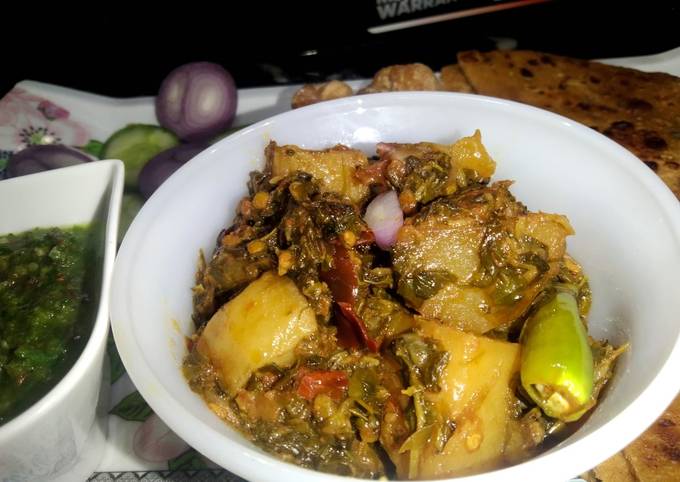 Aloo Methi Ki Sabzi Recipe By Hooriya Khan Cookpad