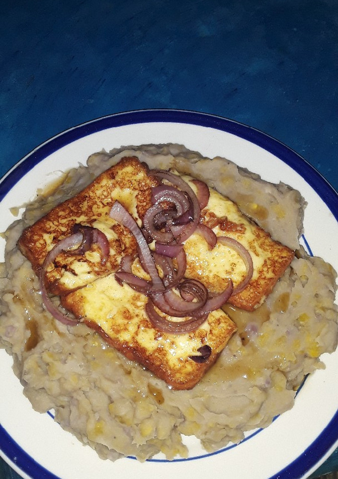 Una foto de Rico mangu de plátano y yautia coca