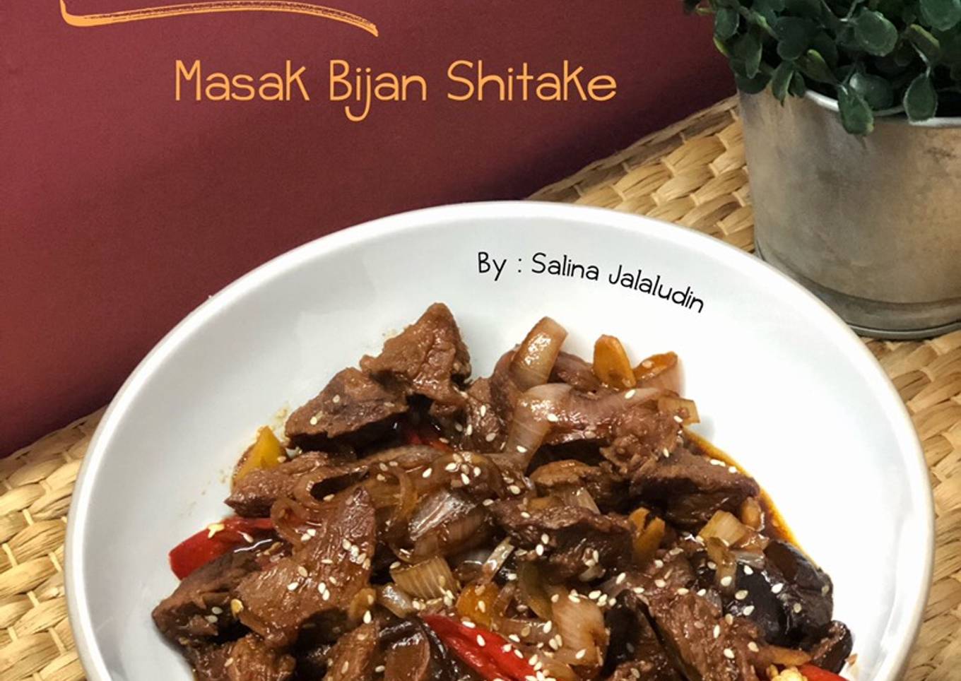 Resepi Daging Masak Bijan Shitake yang Lazat dan Simpel