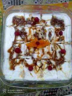 ઓરેન્જ કસ્ટડ સ્લાઈસ પુડિંગ (Orange Custard Slice Pudding Recipe In Gujarati) રેસીપી મુખ્ય ફોટો