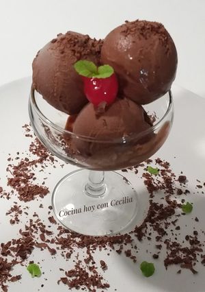 Foto principal de Helado de chocolate elaborado con la Monsieur Cuisine Plus
