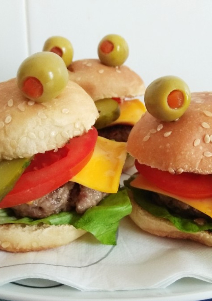 Una foto de Mini-Hamburguesas monstruosas