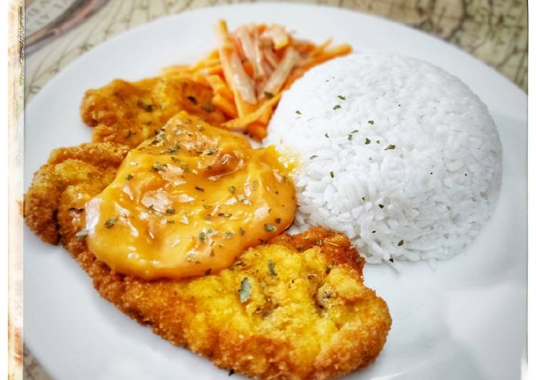 Langkah Mudah untuk Membuat Chicken katsu ~ Korean style 🌸 lengkap dengan sausnya!!, Menggugah Selera