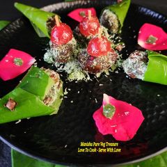A picture of Paan Masala Gulkand Stuffed Shahi Dates.