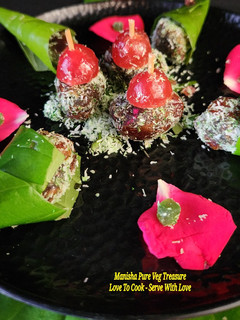 A picture of Paan Masala Gulkand Stuffed Shahi Dates.