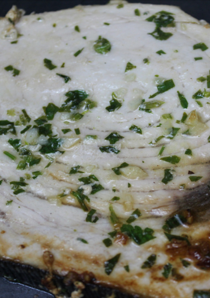 Una foto de Pez espada o emperador a la plancha. Receta fácil y rica