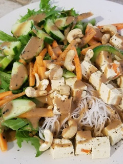 A picture of Asian salad (vegan).
