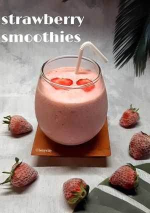Foto resep Strawberry smoothies