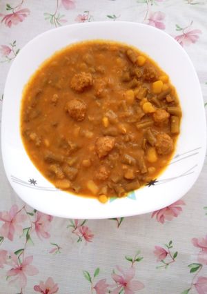 عکسی از دستور خوراک لوبیاسبز🍲
