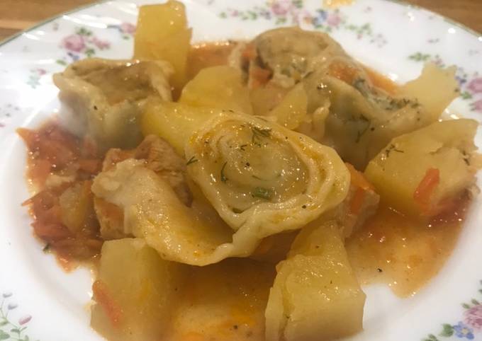 Штрули с мясом птицы