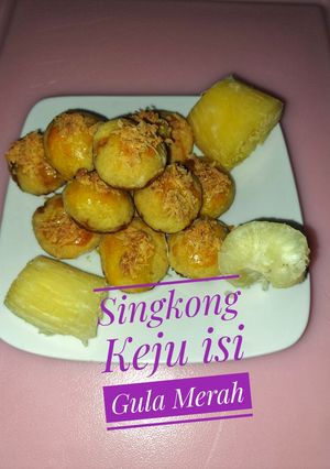 Foto resep Singkong Keju isi Gula Merah