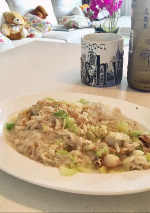 Hình của món Miến xào cua sò điệp.
