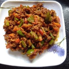 A picture of Mutton keema.