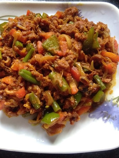 A picture of Mutton keema.