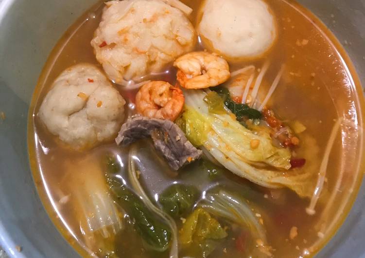 Cara Gampang Menyiapkan TOMYUM/TOMYAM SUKI SIMPEL, Lezat Sekali