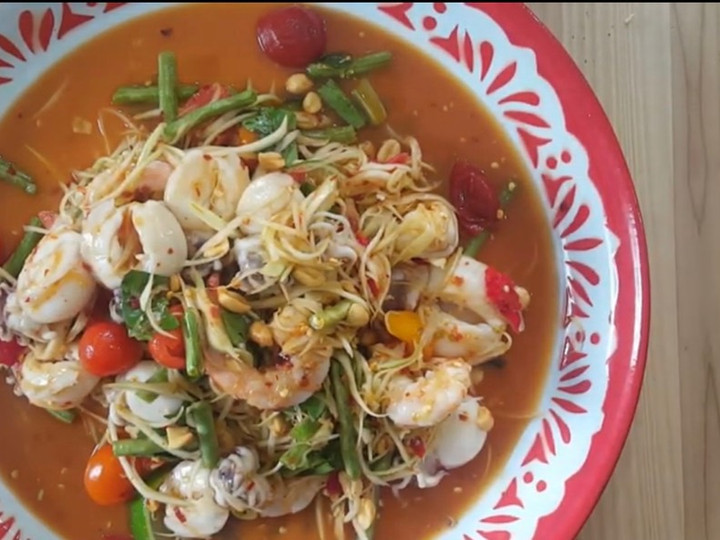 Wajib coba! Cara  buat Pokpok(salad papaya thailand)  sedap