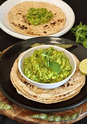 A picture of Fresh Tuvar Chutney.