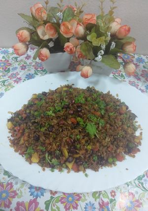 A picture of Mix vegetable Red poha.