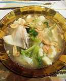 Resipi Berpantang : Sup Ayam Bersayur