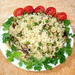 Green peas pulao A picture of Green peas pulao.