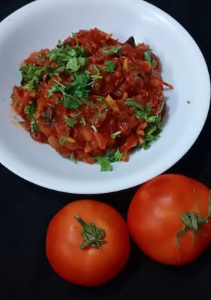 A picture of Tomato Thokku.