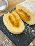 Rotolo di pasta biscotto con marmellata di arance